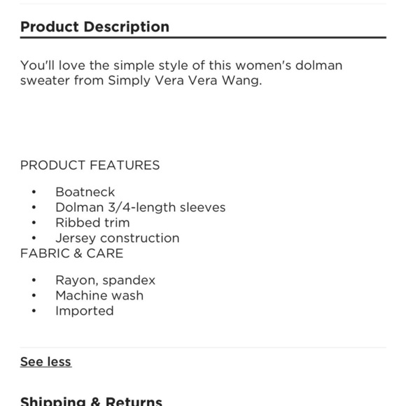 Simply Vera Vera Wang Dolman Sleeve Orange Boatneck Sweater Size Large - Picture 3 of 13